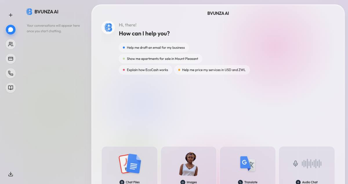 Bvunza AI website